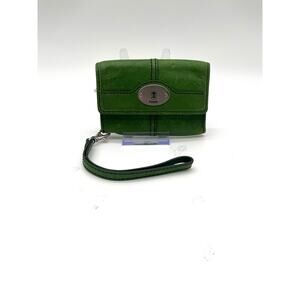 FOSSIL Vintage Y2K Trifold Wallet Wristlet, Green
